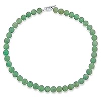 Simple Classic Hand Knotted Created Semi Precious Gemstone Round Ball 10MM Bead Strand Necklace Western Jewelry For Women Toggle Clasp 16 18 20 Inch