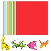 20x20cm Large Origami Paper 50 Vivid Colours Single Sided for Arts and  Crafts Projects(100 Sheets)