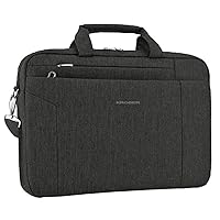 KROSER Laptop Bag 15.6 Inch Briefcase Shoulder Bag Water Repellent Laptop Bag Satchel Tablet Bussiness Carrying Handbag Laptop Sleeve for Women and Men-Charcoal Black