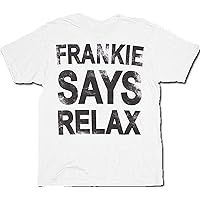 Frankie Says Relax Adult White Distressed T-Shirt Tee