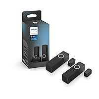 Secure Smart Contact Sensor, Black - 2 Pack - Made for Indoor Doors and Windows - Requires Hue Bridge - Works with The Hue App