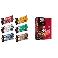 NuGo Dark Variety Box with 12 Count Pretzels, Chips and Cups, Gluten Free Vegan Protein Bars