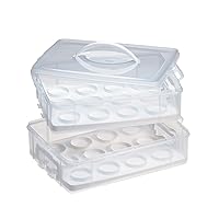 Snapware Snap 'N Stack Portable Storage Carrier with Lid for Desserts, BPA-Free Cupcake Containers, Cake Carrier with Stackable Trays, Microwave, Freezer and Dishwasher Safe,Clear