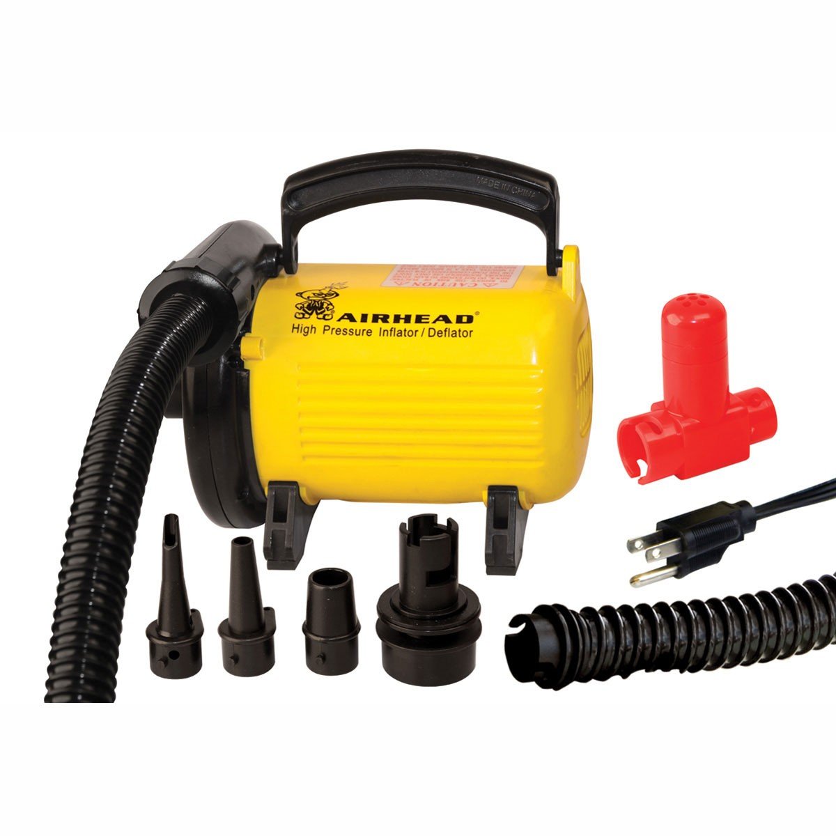 Airhead High Pressure Air Pump, 120V, Quickly Inflates/Delates Tubes, Boats, Rafts