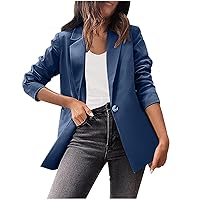 Women Notch Lapel Suit Blazers Fashion Lightweight Business Blazer Jacket Elegant Open Front Work Cardigan Outwear