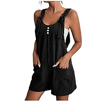 SNKSDGM Rompers for Women Summer Athletic Oversized Tee Shorts Overall Crewneck Short Sleeve Jumpsuit Lounge Outfits