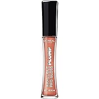 L'Oreal Paris Infallible Pro Gloss Plump Lip Gloss with Hyaluronic Acid, Long Lasting Plumping Shine, Lips Look Instantly Fuller and More Plump, Lucid Glow, 0.21 fl. oz.