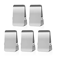 Stainless Steel Chip Bag Clips,Large Heavy Duty Clip for Office Kitchen School,Great for Paper/Food/Photo,DIY Clamps for Record Text (5Pcs+1Pcs)-BURLIHOME