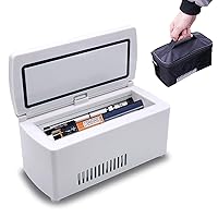 Medicine Refrigerator and Insulin Cooling Box for Car, Travel, Home - Portable Medication Cooler for Travel with Car Charger