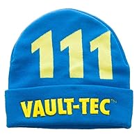 Fallout Vault-Tec Cuffed Knit Beanie Blue