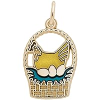 Rembrandt Charms French Hens Charm, 10K Yellow Gold