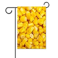 Yellow Corn Kernel Texture Cute Welcome Spring Garden Flag 12x18 Inch Yard Outdoor Flags Double Sided Outdoor