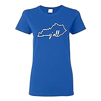 UGP Campus Apparel Y'all State Outline - USA Southern State Pride Womens T Shirt