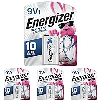 Energizer Product Title to 9V Lithium Batteries, Ultimate 9 Volt Battery Lithium, 1 Count (Pack of 4)