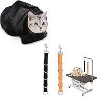 Cat Grooming Bag with Dog Grooming Extension Biting & Scratching Resisted for Bathing Injecting Examining Nail Trimming
