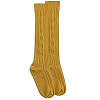 Jefferies Socks Girl's Cable Knit Fashion Knee High 1 Pack