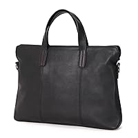 Mens Briefcase Briefcases Solid black Men handbag Business office Laptop bag Large capacity Shoulder bag Women briefcase leather