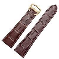 Watch Strap For Cartier Tank Genuine Leather Watch Band Men's Claire Leather Belt London Solo Mechanical Watch Accessories 25mm (Color : 25-12mm, Size : 18mm)
