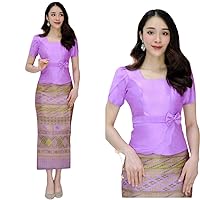 Thai/Laos Silk Blouse - 7 Colors, Chest 32