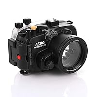 Meikon 40M/130FT Underwater Waterproof Diving Housing Case Shell Cover Bag for Sony A6300 DSLR Camera & 16-50mm Lens