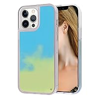 Losin Fluorescent Case Compatible with iPhone 12 Pro Max 6.7 inch Quicksand Case Luxury Glow in The Darkness Noctiluncent Liquid Luminous Sand Hard PC + Soft TPU Fluorescent Case for Women and Girls
