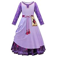Dressy Daisy Dream Princess Fancy Dress Up Costume for Little Girls Halloween Birthday Party Outfits Size 3T to 12, Purple
