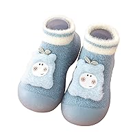 Infant Toddle Footwear Winter Toddler Shoes Soft Bottom Indoor Non Slip Warm Cartoon Bear Floor Socks Shoes for Boy Baby