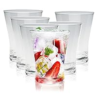 Clear Plastic Tumblers Set of 6, 16oz Acrylic Reusable Drinking Glasses Water Tumblers, BPA-free Water Cups for Parties, Holidays, Everyday Use