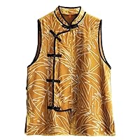 Silk Velvet Waistcoat for Women's Chinese Element Vest 42