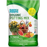 Back to the Roots All-Purpose Potting Soil (6 Quarts), 100% Organic & USA Made, for Indoor and Outdoor Plants, Succulents, Flowers, and Vegetables