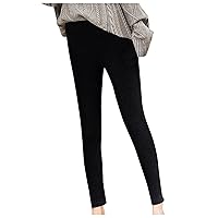 Women's Warm and Thickened Cashmere Wear in Winter High Waist Lamb Cashmere Leggings Pants and Cold Resistant Trousers