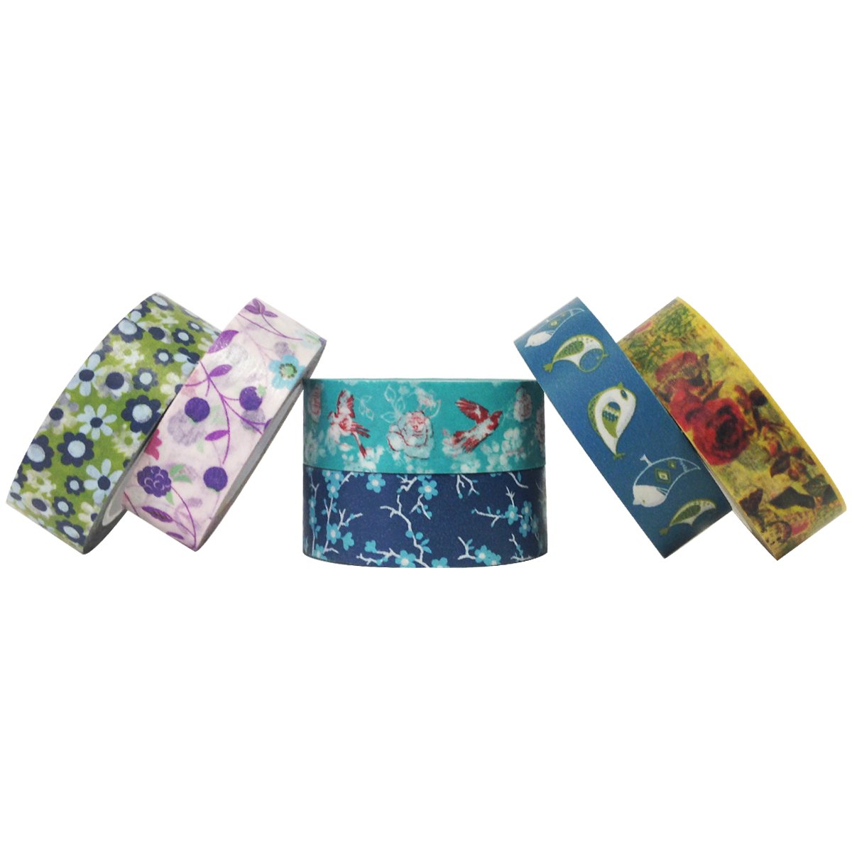 allydrew Japanese Washi Masking Tape Collection, Premium Value Pack (Set of 6) VPK21