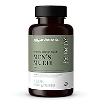 Organic Whole Food Men's Multivitamin Tablets, 60 Count