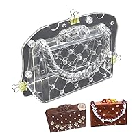 TUKE Chocolate Molds, 3D Handbag Clutch Bags Fondant Mold for Cake Decorating, Candy, Soap, Polymer Clay