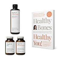 ALGAECAL Bundle - Bone Builder Pack, Calcium Supplement Vitamin D, K2, Strontium & Omega 3 Fish Oil with EPA & DHA & The Book by Lara Pizzorno Healthy Bones Healthy You! to Increase Bone Strength