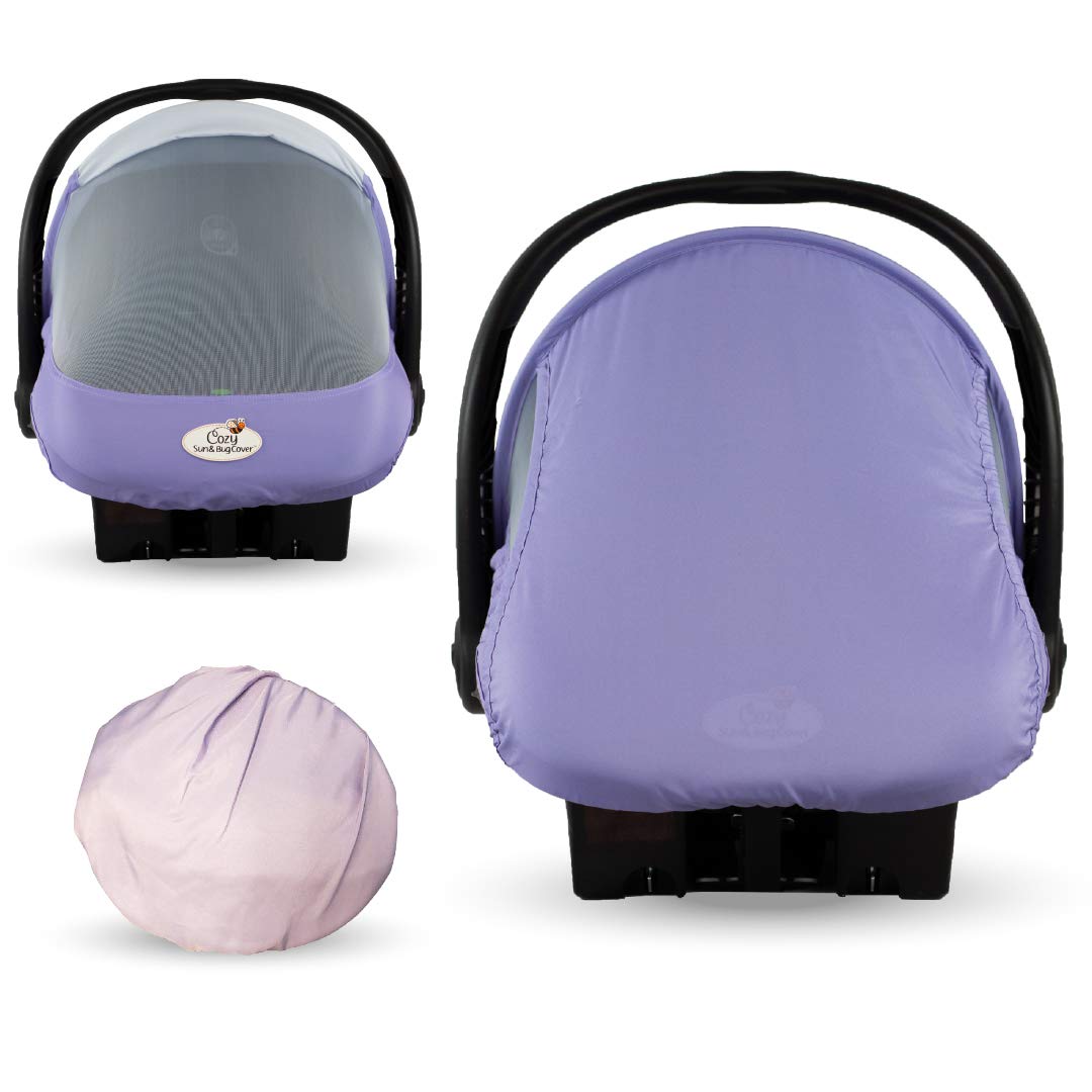 Summer Cozy Cover Sun & Bug Cover (Rhapsody Purple) - The Industry Leading Infant Carrier Cover Trusted by Over 2 Million Moms Worldwide for Keeping Your Baby from Mosquitos, Insects & The Sun