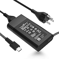 65W HP USB C Laptop Charger for HP Spectre x360/ Elitebook x360 New Slim Replacement for HP Chromebook/Elite x2/ Envy/ProBook/Zbook Fast Charging Travel Type C Computer AC Power Adapter Cord