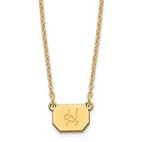 Jewels By Lux Initial Octagon Cable Chain Necklace (Length 18 in)