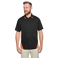 Men's Flash IL Colorblock Short Sleeve Shirt L Black/TM Orange