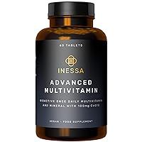 Methylated Multivitamin for Men - Advanced Natural Daily Mens Multivitamins with CoQ10 100mg, Vitamins D3, K2, A, B Complex Vitamins, Folic Acid & Zinc - 60 Vegan Tablets for Men & Women