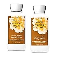 Bath and Body Works 2 Pack Warm Vanilla Sugar Super Smooth Body Lotion 8 Oz