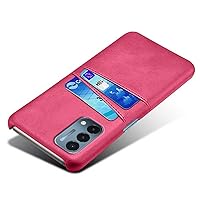OnePlus Nord N200 5G Case, Premium PU Leather Ultra Slim Shockproof Back Bumper Phone Case Cover with Card Slot Holder for OnePlus Nord N200 5G Phone Case (Rose)