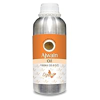 Crysalis Ajwain (Trachyspermum Ammi) Oil|100% Pure & Natural Undiluted Essential Oil Organic Standard for Skin & Hair Care|Manages Breakout, Manages Dandruff, Strengthens Hair (1L (33.8 fl oz))