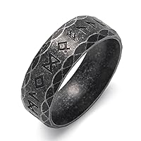 Viking Rings for Men Norse Viking Raven Runes Vegvisir Compass Amulet Ring Jewelry for Men Women Boys Size 7-13