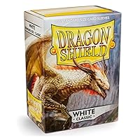 Dragon Shield Standard Size Card Sleeves – Classic White 100 CT - MTG Card Sleeves are Smooth & Tough - Compatible with Pokemon, Yugioh, & Magic The Gathering Card Sleeves