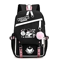 cartoon Anime Backpack for Teen Girls Cute Animal Cartoon Schoolbag for School Travel and Everyday Use with USB