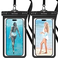 Waterproof Phone Pouch/Case, Water Proof Phone Pouch for iPhone & Samsung Galaxy, Universal Large IPX8 Phone Water Protector Pouch for Travel, Vacation, Beach, Cruise Essentials- 2 Pack