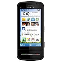 Nokia C6 Unlocked GSM Phone with Easy E-mail Setup, Side-Sliding Touchscreen, QWERTY, 5 MP Camera, and Free Ovi Maps Navigation (Black)