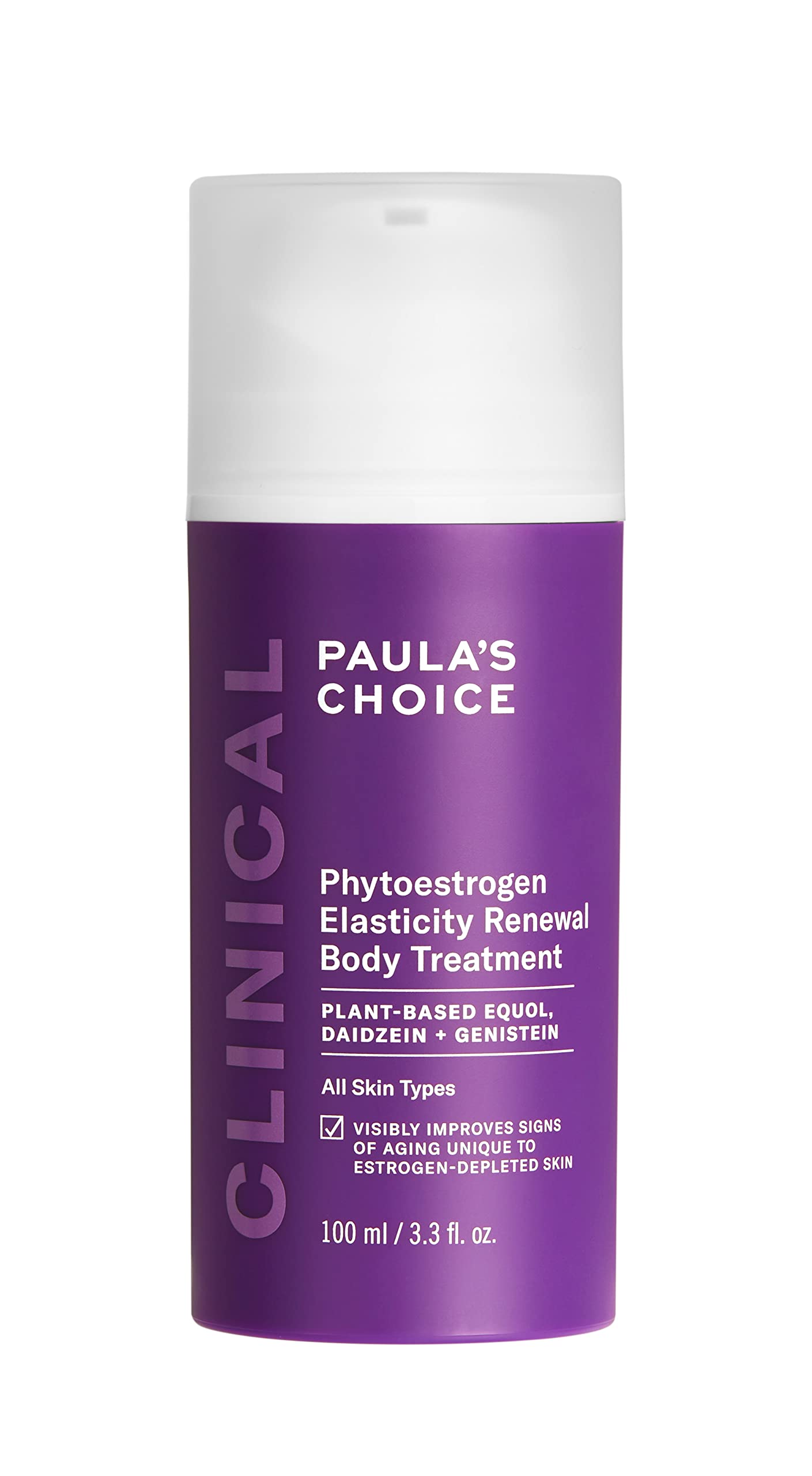 Paula's Choice CLINICAL Phytoestrogen Elasticity Renewal Body Treatment, Restores Loose, Thinning & Crepey-looking Skin Due to Estrogen Loss, Chest & Decollete Cream, Fragrance-Free, 3.3 Fl Oz