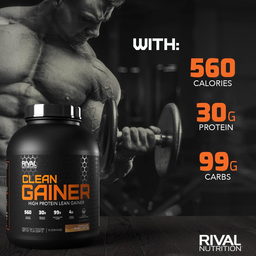 Rivalus Nutrition Clean Gainer - Chocolate Peanut Butter, 5lbs